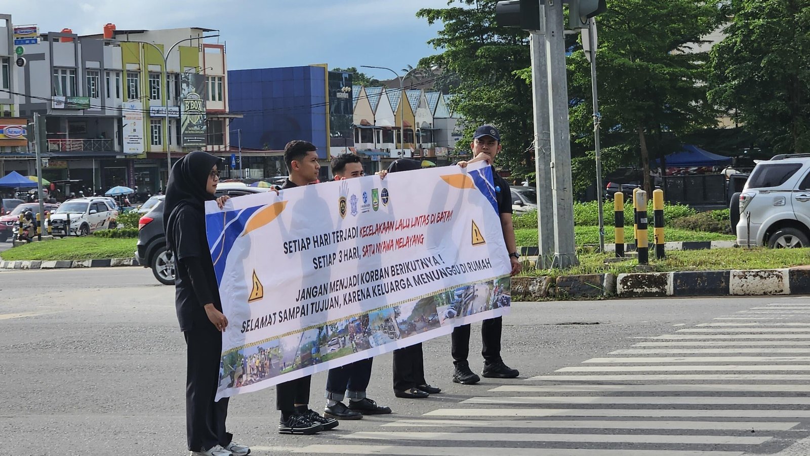 Tekan Angka Kecelakaan Wilayah Sekupang, Jasa Raharja Kepri LaksanakanSafety Campaign On The Black Spot di Jl. Gajah Mada Simpang Vitka Batam