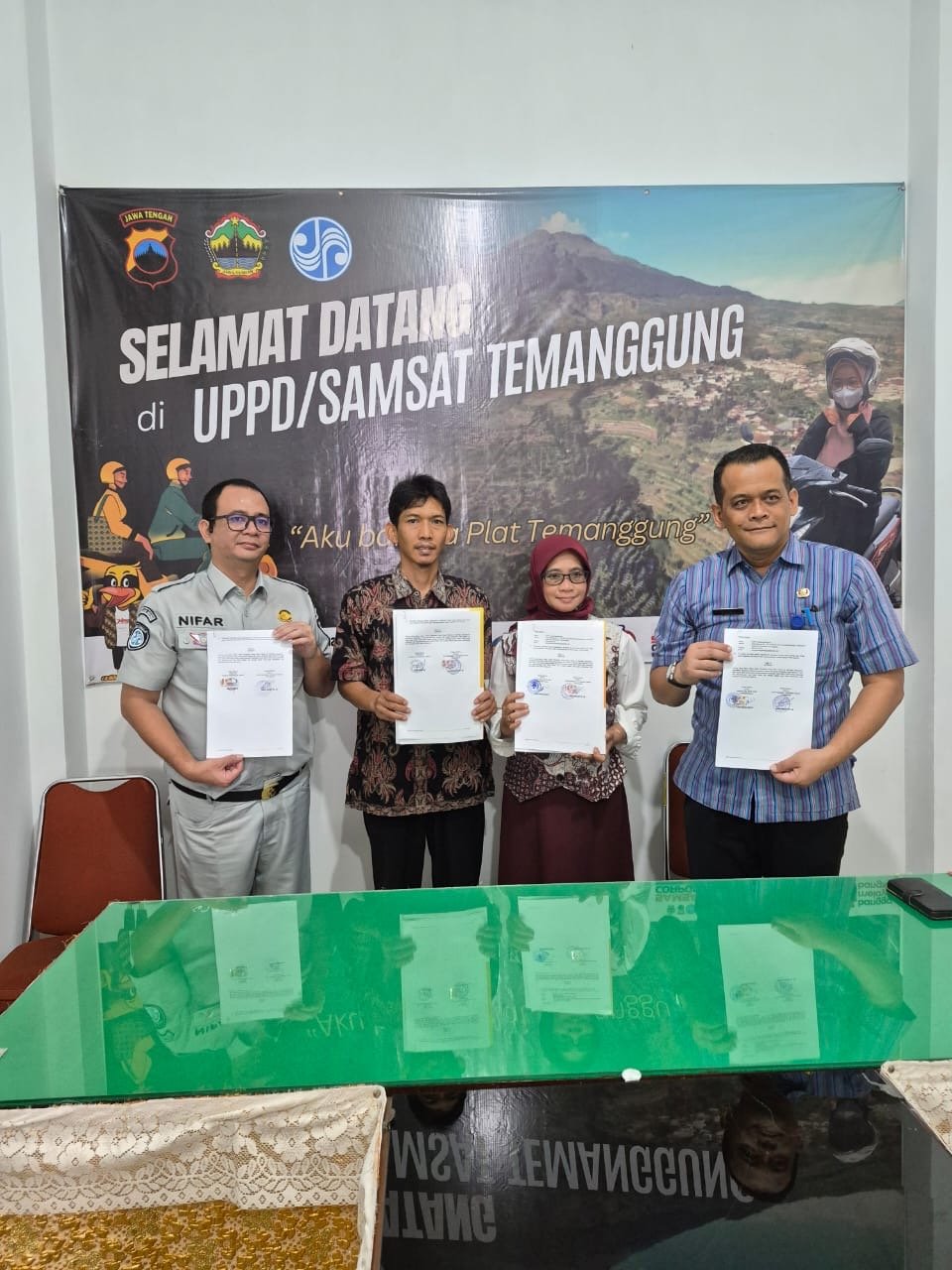 Tim Pembina Samsat Temanggung Tandatangani PKS Bersama KDMP Gondangwinangun dan BUMDes Manunggal Karya