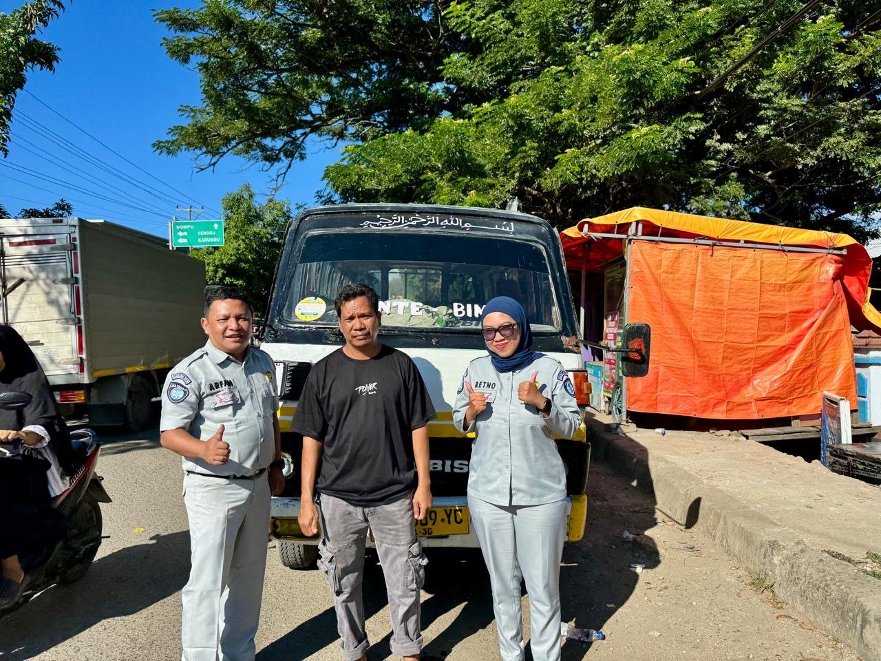 Tingkatkan Kepatuhan IWKBU, Jasa Raharja Bima Gelar Door to Door di Terminal Bima