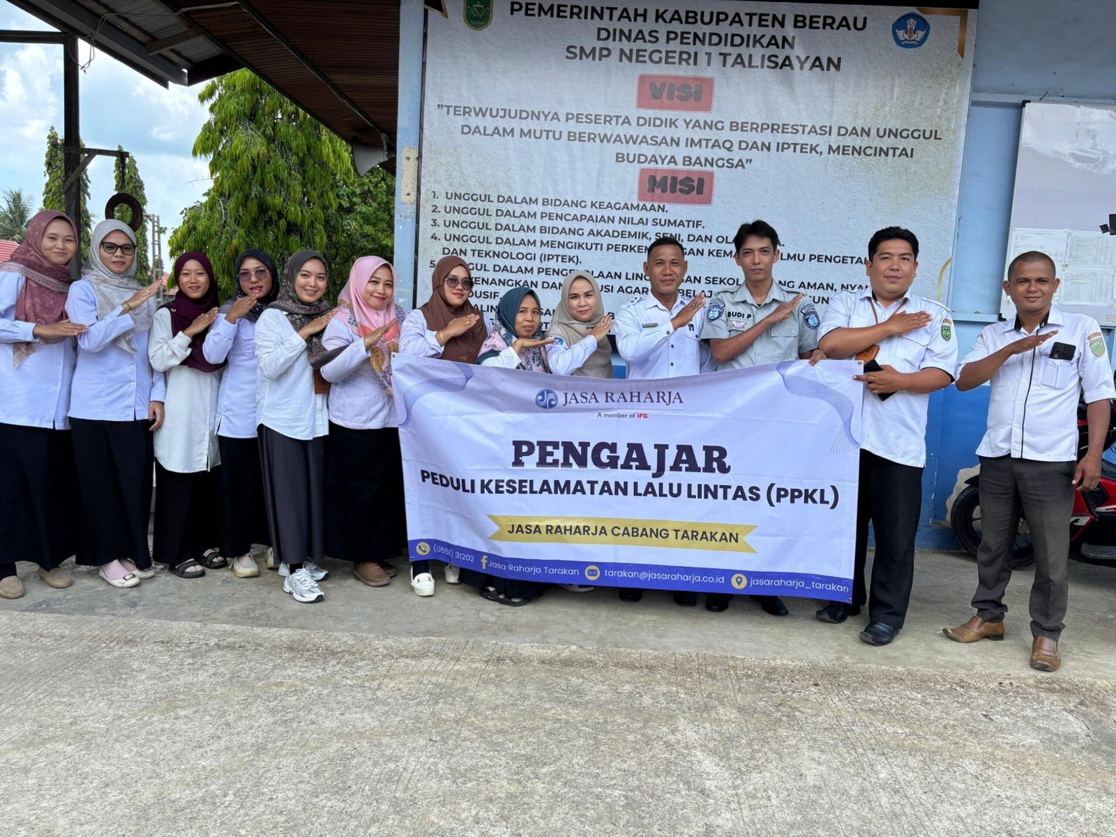 Jasa Raharja Cabang Tarakan Hadir di SMP Negeri 3 Talisayan: Sosialisasi PPKL untuk Ciptakan Pengajar yang Sadar Lalu Lintas