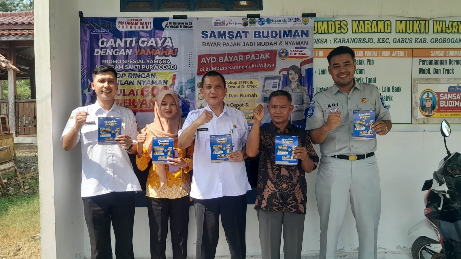 Optimalkan Kepatuhan Pajak Kendaraan dan SWDKLLJ, Tim Pembina SAMSAT Purwodadi Gandeng BUMDes Karangmukti Wijaya