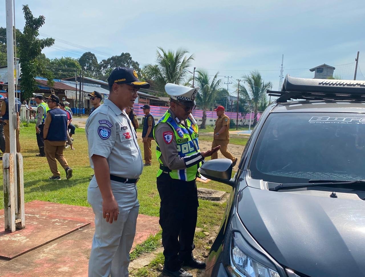 Jasa Raharja Cabang Singkawang Bersama Tim Pembina Samsat Laksanakan Operasi Gabungan di Kecamatan Sanggau Ledo