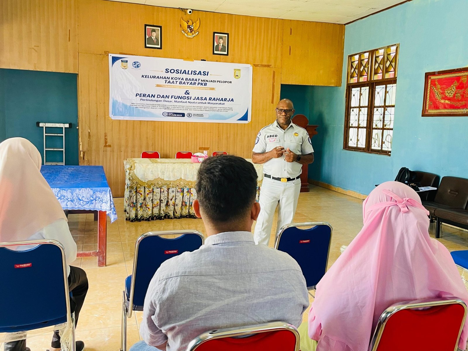 PT Jasa Raharja Kantor Wilayah Papua Bersama Samsat Jayapura Gelar Sosialisasi Kesamsatan serta Edukasi Peran dan Fungsi Jasa Raharja di Koya Barat