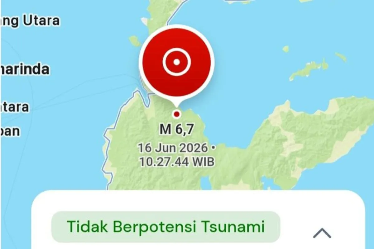 Gempa Magnitudo 6,7 Guncang Palu, BMKG Sebut Berasal dari Sesar Daratan