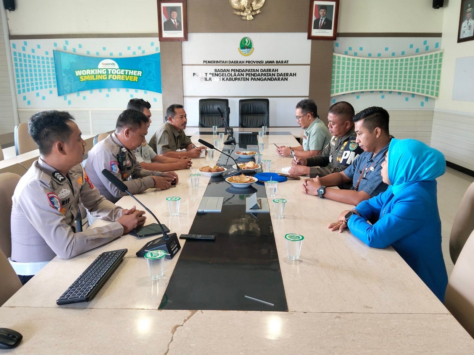 PT. Jasa Raharja Bersama Tim Pembina Samsat Kabupaten Pangandaran Gelar Rapat Persiapan Operasi Gabungan