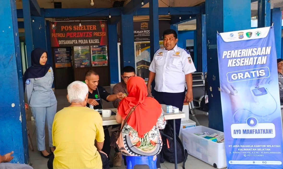 Dukung Keselamatan Perjalanan, Jasa Raharja Kalsel Gelar Pelayanan Kesehatan Gratis di Terminal Dukung Keselamatan Perjalanan, Jasa Raharja Kalsel Gelar Pelayanan Kesehatan Gratis di Terminal