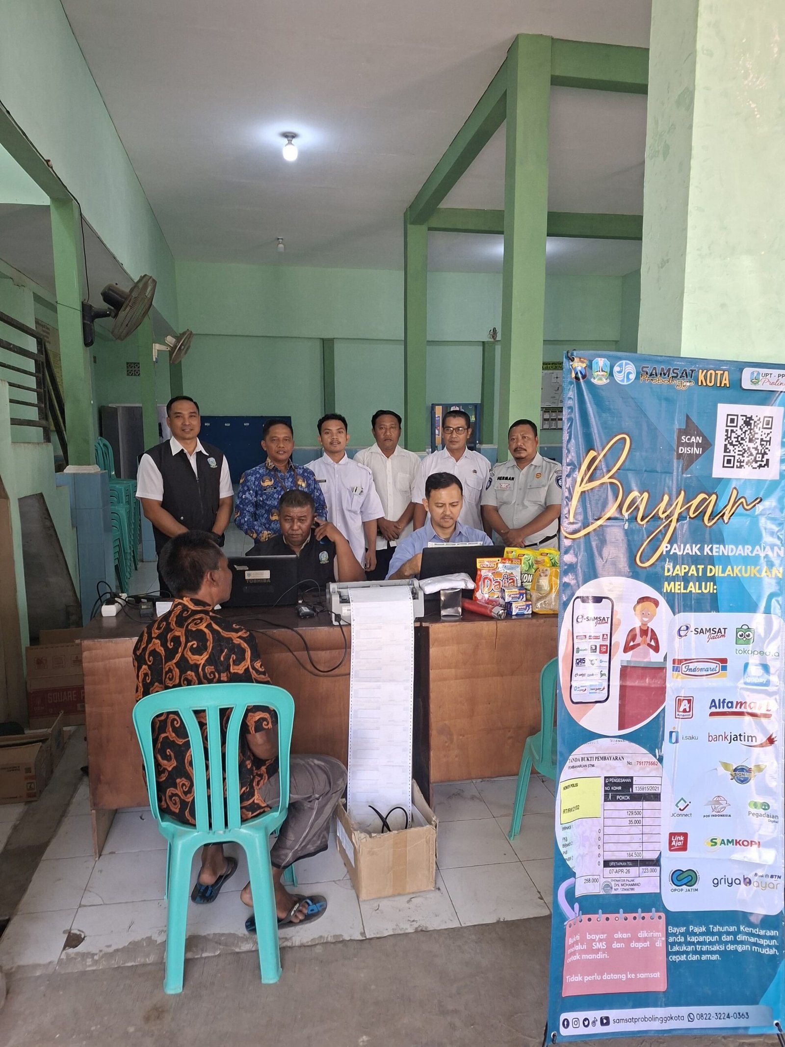Jasa Raharja Laksanakan LAPAK MASPRO Bersama Tim Pembina Samsat di Kantor Desa Probolinggo