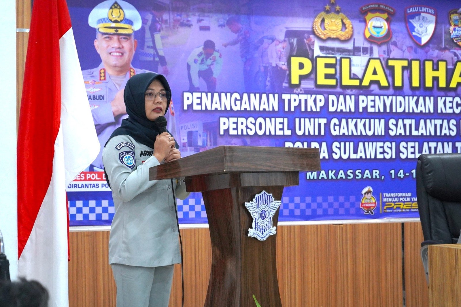 Kakanwil Jasa Raharja Sulsel Hadiri Pembukaan Pelatihan TPTKP Ditlantas Polda Sulsel, Perkuat Sinergi Penanganan Laka Lantas