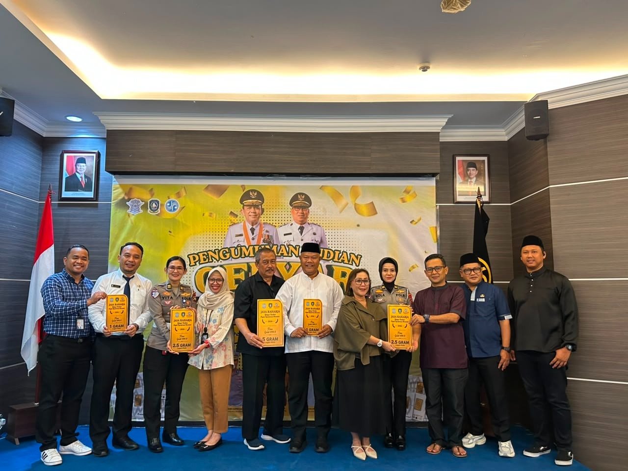 Jasa Raharja Kepri Bersama Tim Pembina Samsat Gelar Pengundian Gebyar Pajak Kendaraan Bermotor Tahun 2026 Berhadiah Logam Mulia