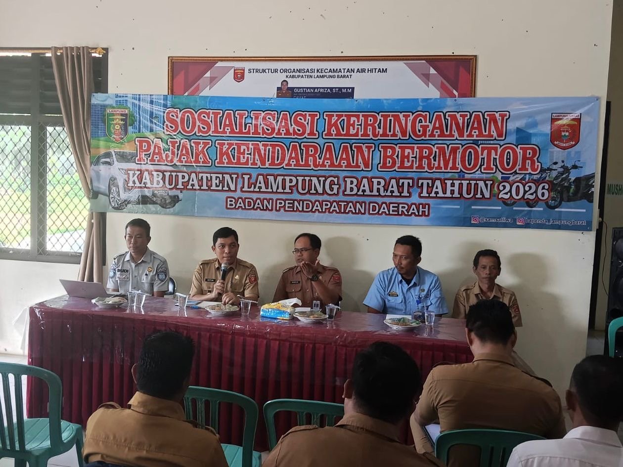 Jasa Raharja Lampung Dukung Sosialisasi Program Keringanan PKB di Kecamatan Air Hitam Lampung Barat