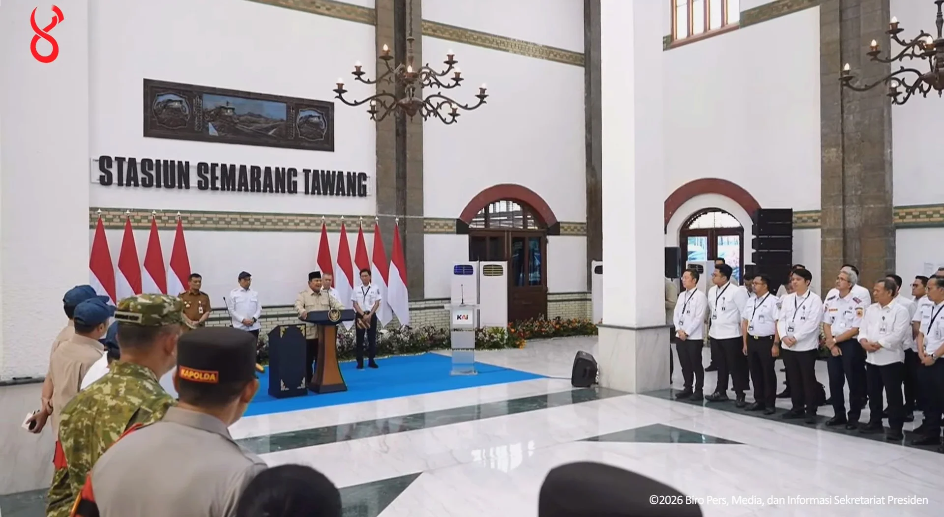 Presiden Prabowo Resmikan Revitalisasi Stasiun Semarang Tawang sebagai Cagar Budaya Nasional