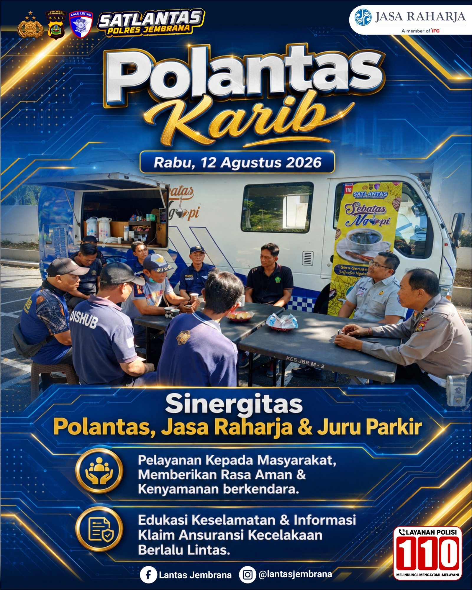 SEBATAS NGOPI Sambangi Pasar Bahagia, Jasa Raharja Edukasi Masyarakat soal Keselamatan