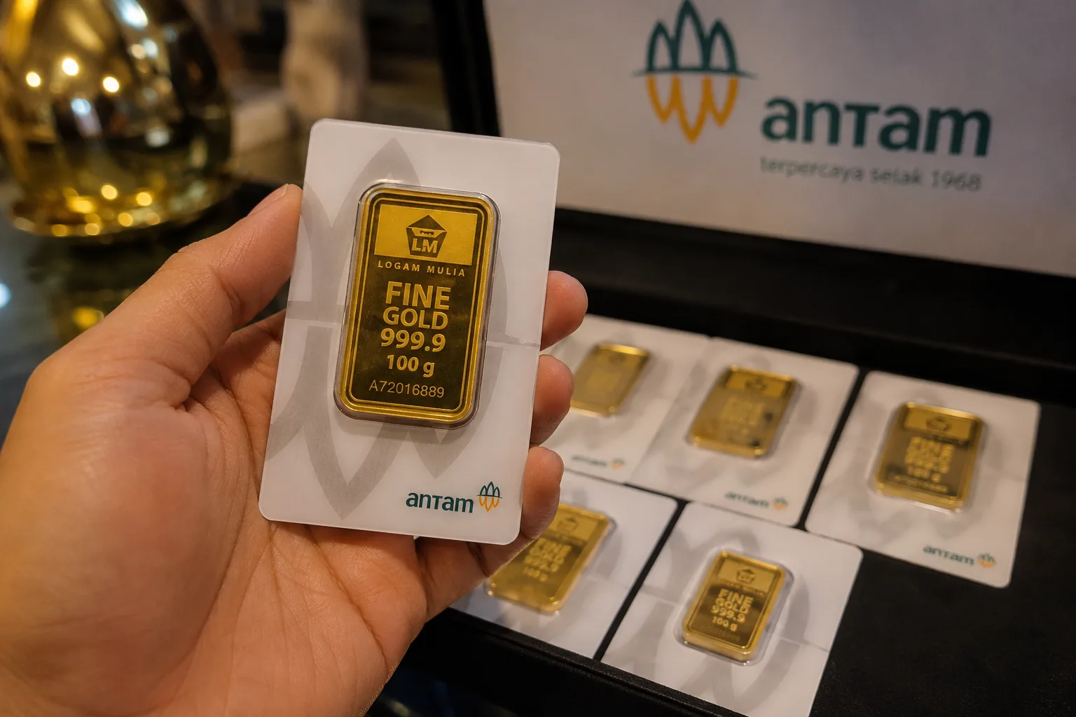Harga Emas Antam Turun Rp48.000, Kini Rp2,67 Juta per Gram