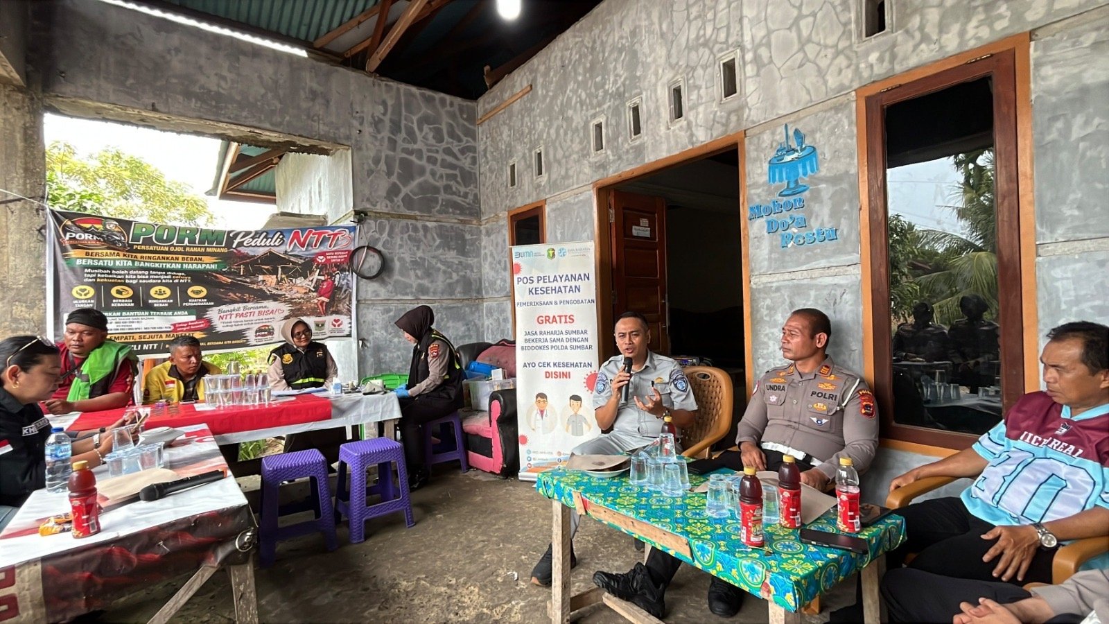 Jasa Raharja Sumbar Bersama Polda Sumbar Gelar Edukasi Keselamatan dan Pelayanan Kesehatan bagi Pengemudi Ojol